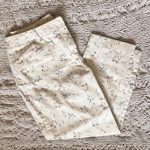 LOFT Floral Work Pants
